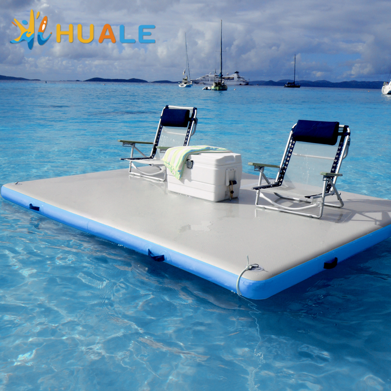 Inflatable floating platform