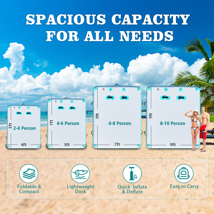 wholesale oem commercial water park inflatable floating platform