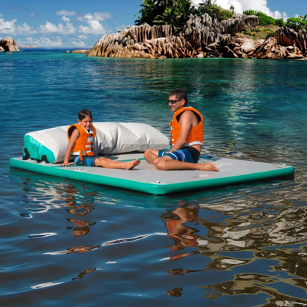 Plataforma flutuante inflável comercial para parque aquático, atacado OEM