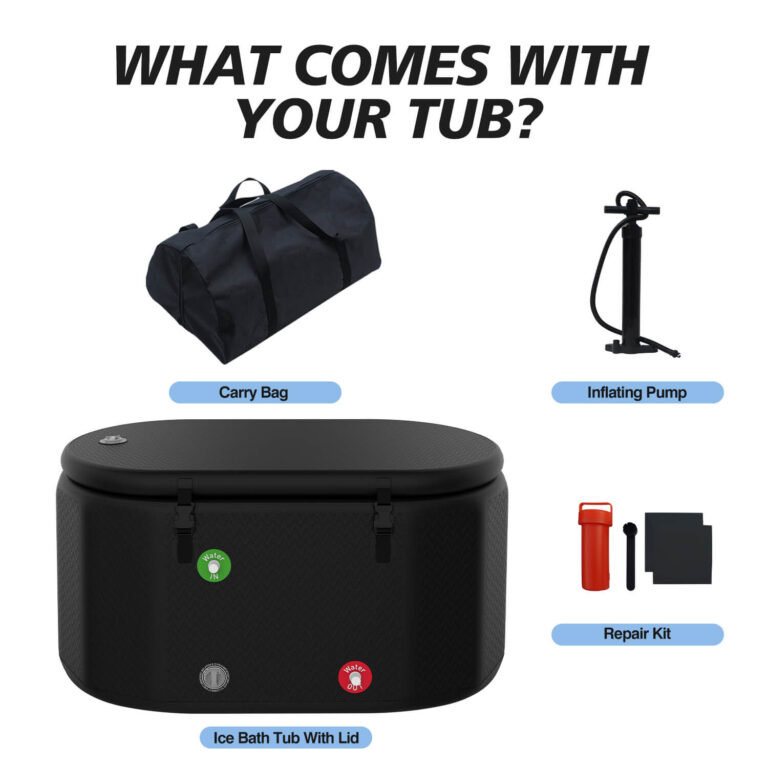 oval type inflatable ice bath tub for gym fitness recovery