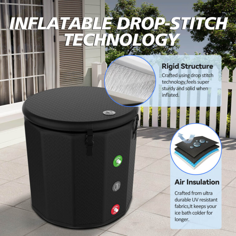 round type customized size and logo ice bath tub with lid