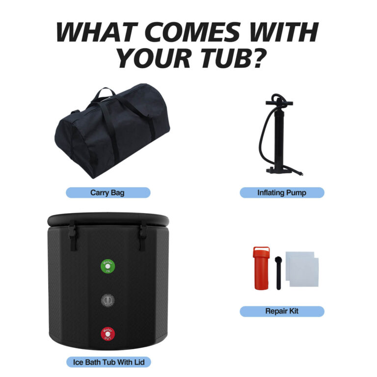 round type customized size and logo ice bath tub with lid