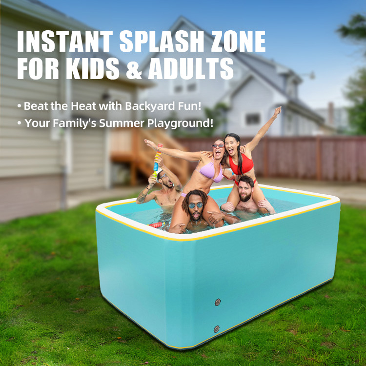 rectangular shape custom inflatable drop stitch pool