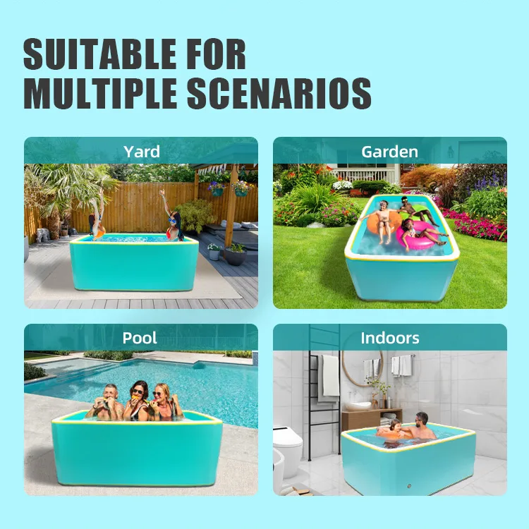 piscina gonfiabile drop stitch personalizzata di forma rettangolare