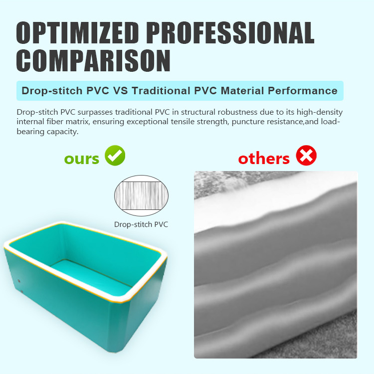 rectangular shape custom inflatable drop stitch pool