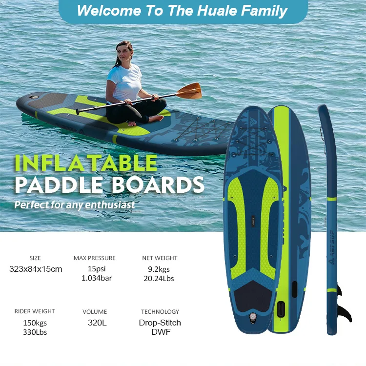 Wider 10 foot 6 inch by 33 inch all-round inflatable SUP