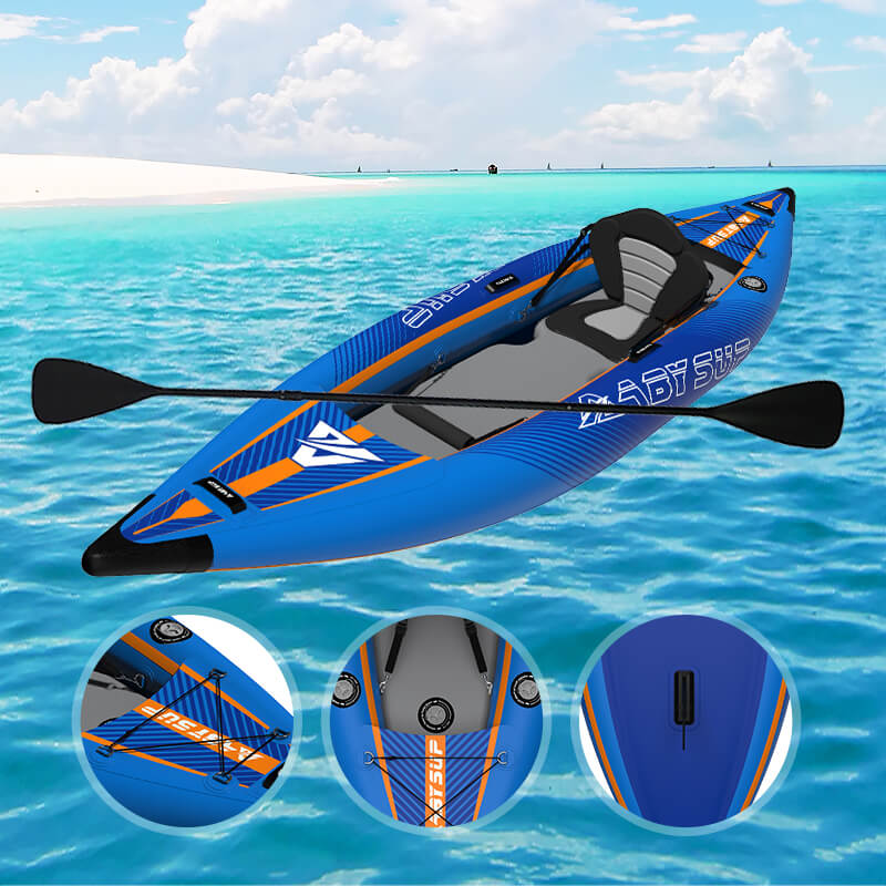 factory custom logo inflatable kayak 1 person