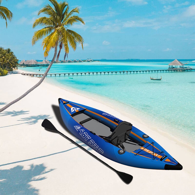 factory custom logo inflatable kayak 1 person