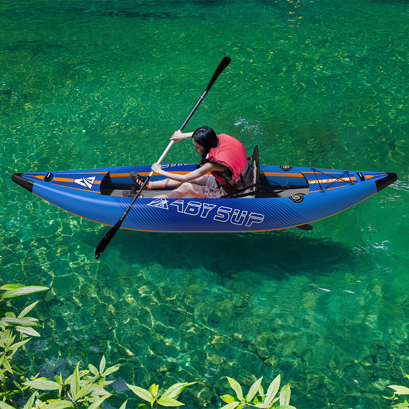 factory custom logo inflatable kayak 1 person