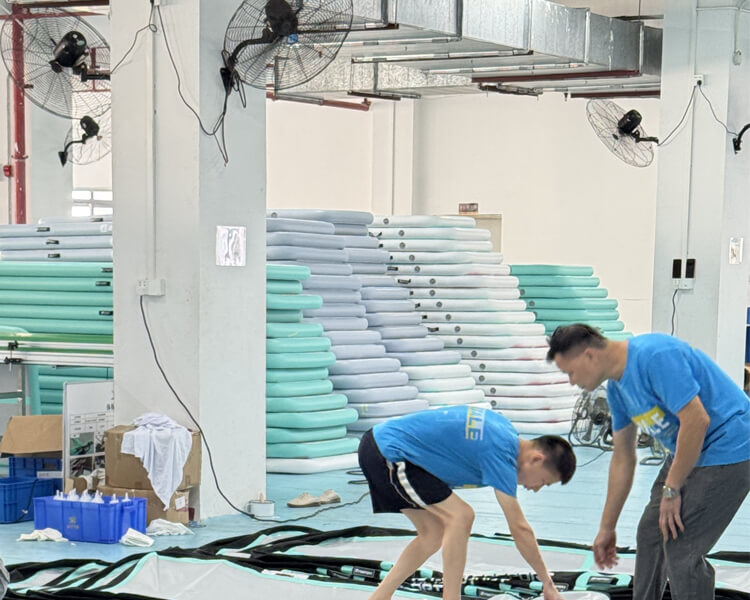 custom 13 ft air track for tumbling & cheer