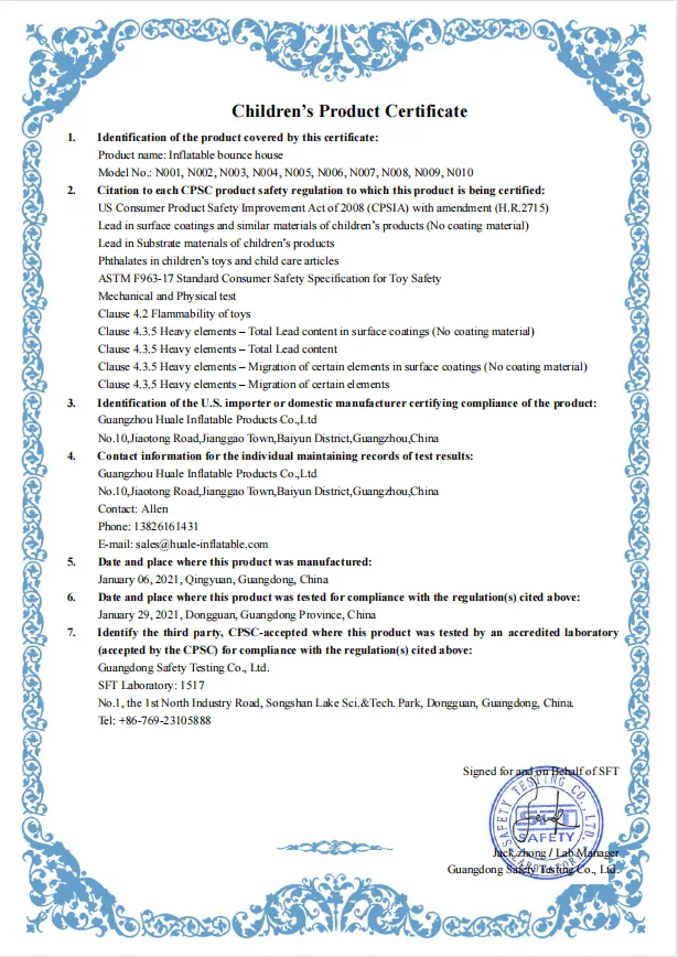 çocuk ürün sertifikası