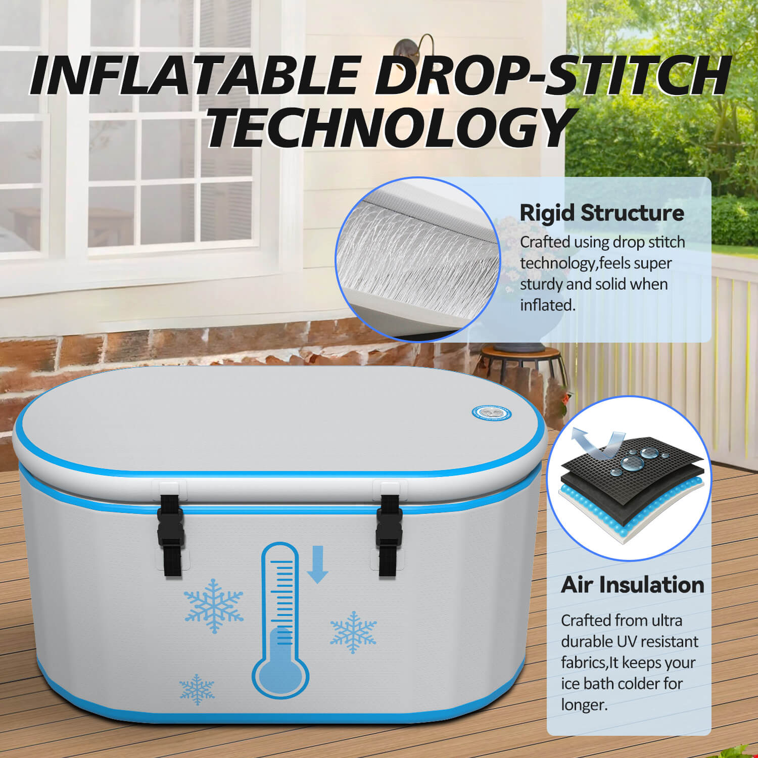 oval type inflatable ice bath tub for gym fitness recovery (copy)