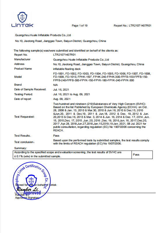 inflatable dock reach