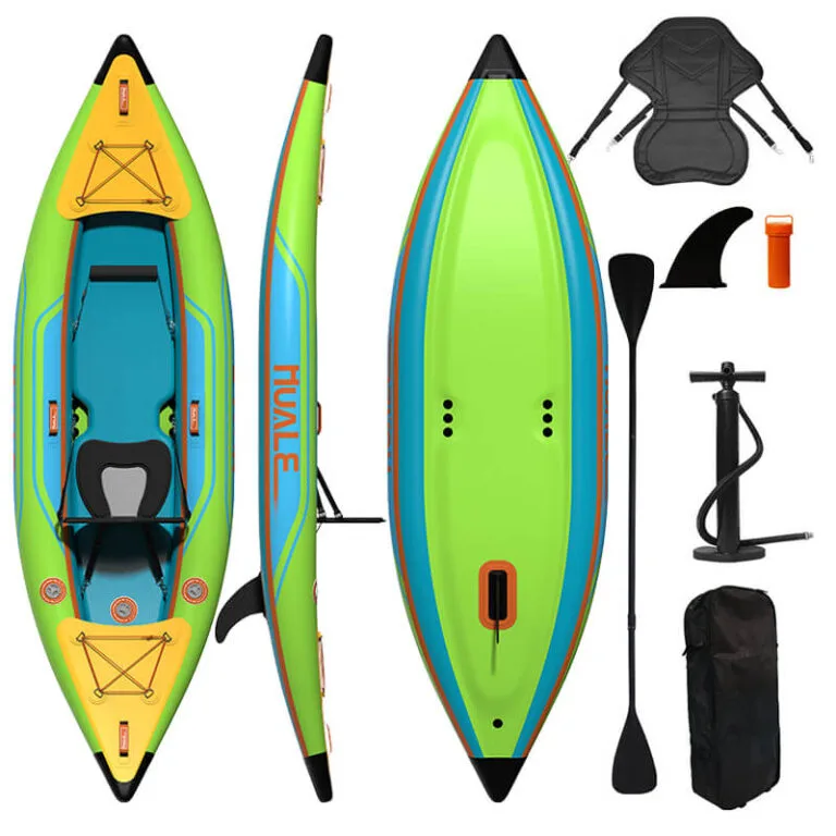 kit completo de caiaque inflável para uma pessoa