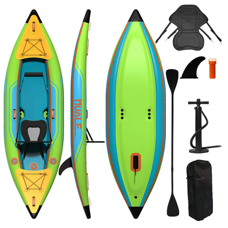 kit completo de caiaque inflável para uma pessoa