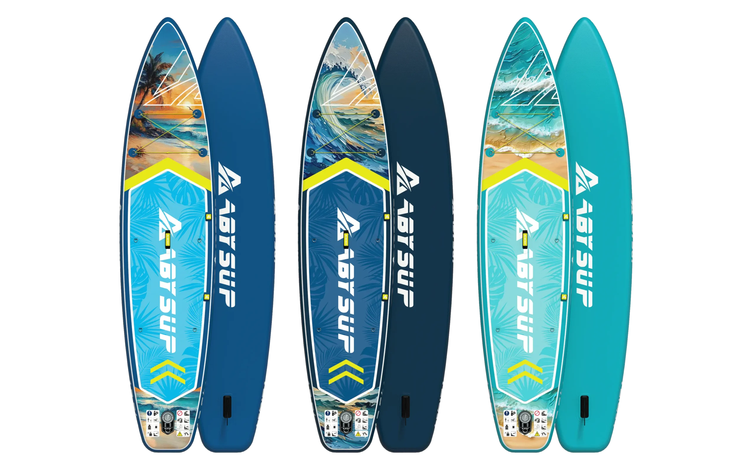 3D rendering of custom inflatable paddle board designs