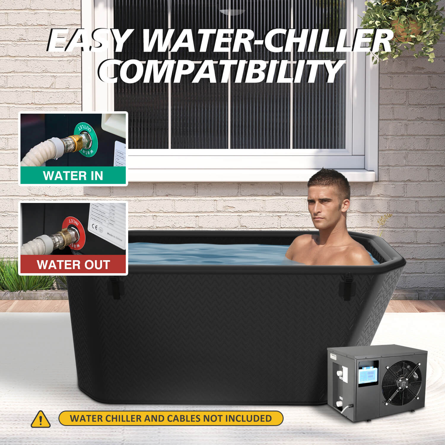 black cold plunge tub | custom inflatable ice bath