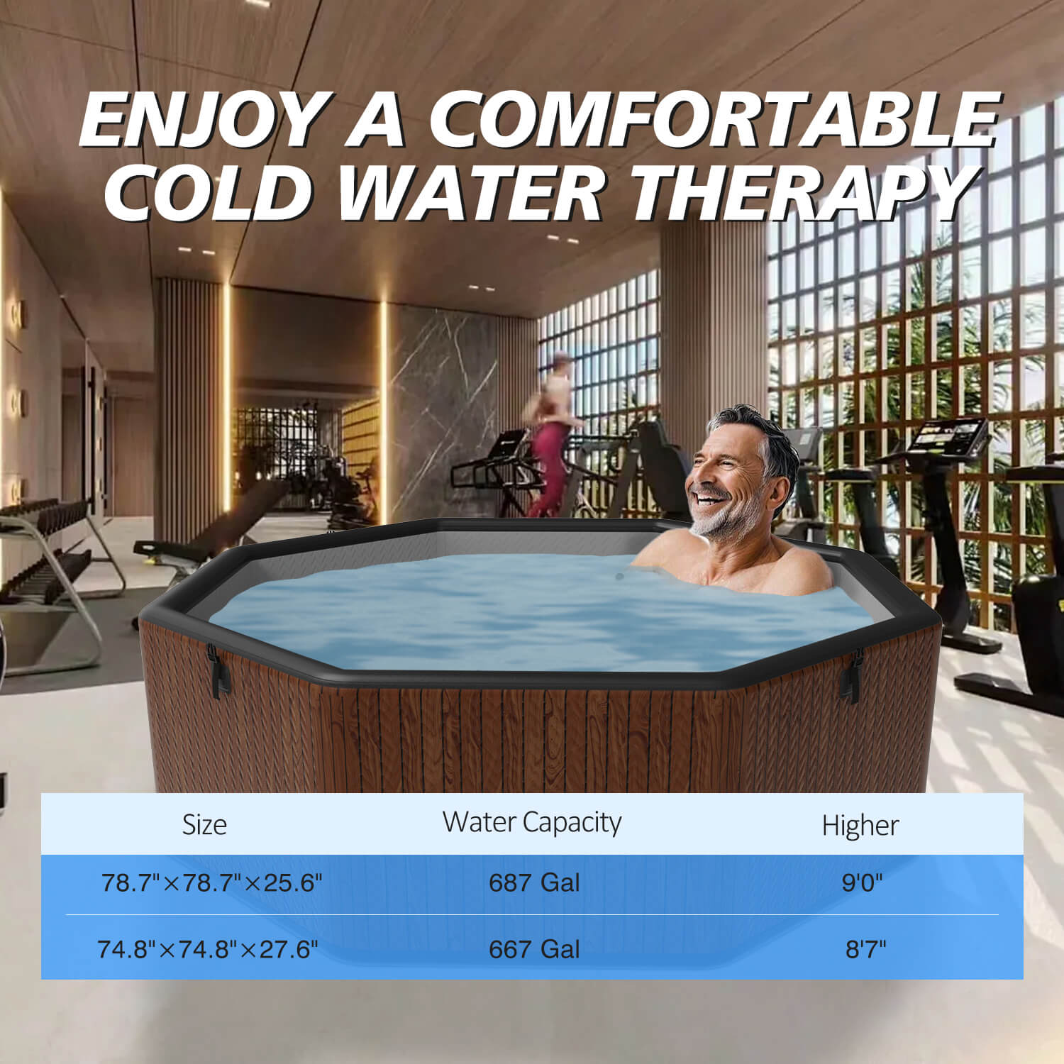 octagonal inflatable ice bath tub premium cold plunge for wholesale & oem