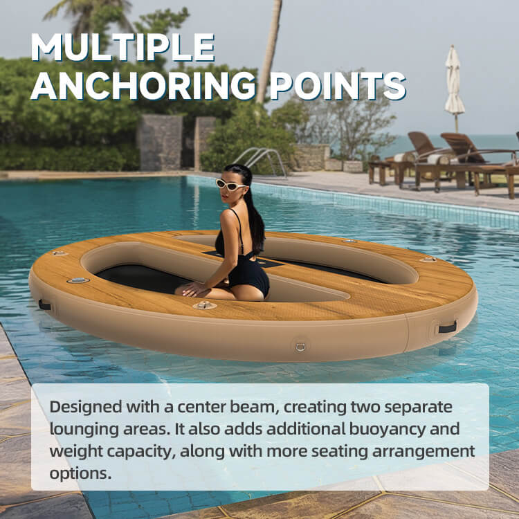 ultimate inflatable water hammock with backrest & drink holder