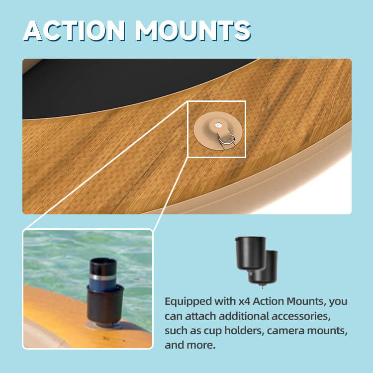 ultimate inflatable water hammock with backrest & drink holder