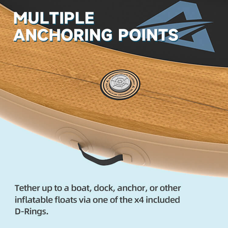 ultimate inflatable water hammock with backrest & drink holder