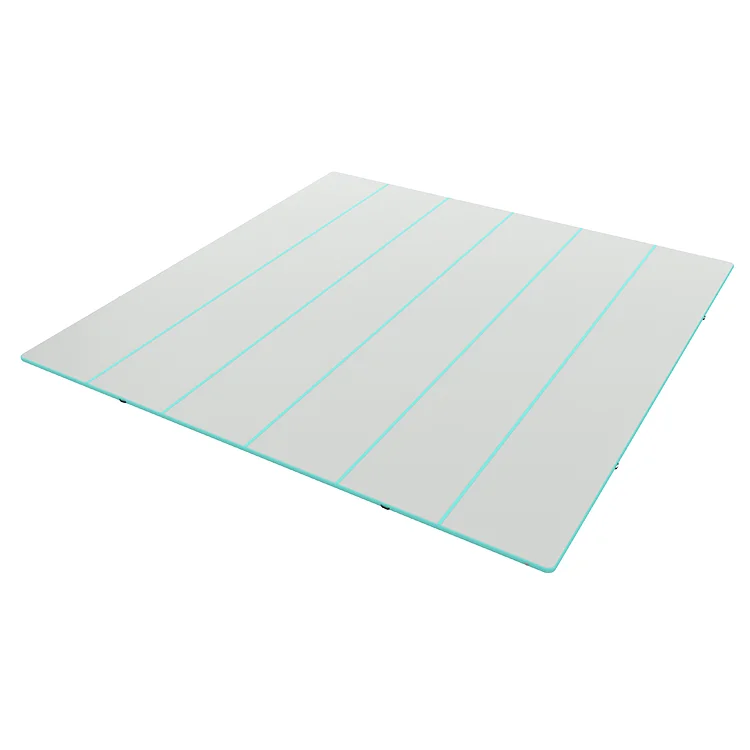 Flat transparent acrylic panel featuring evenly spaced grid lines, resembling a cutting or crafting surface. Neutral background.