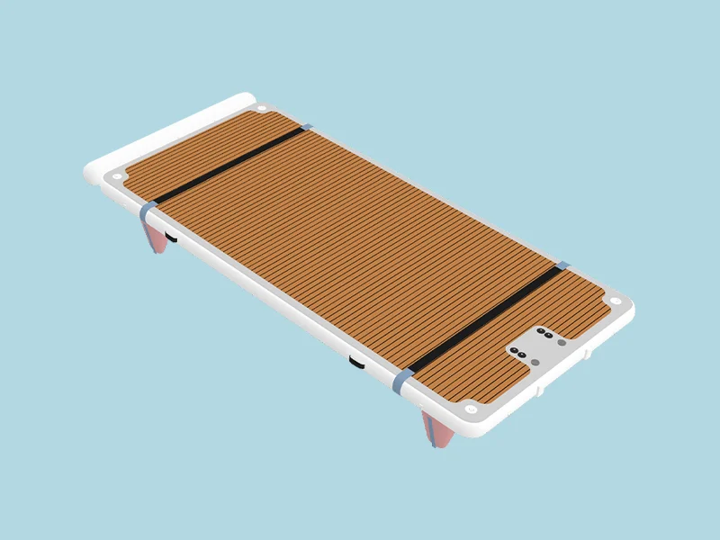 Single inflatable floating platform module