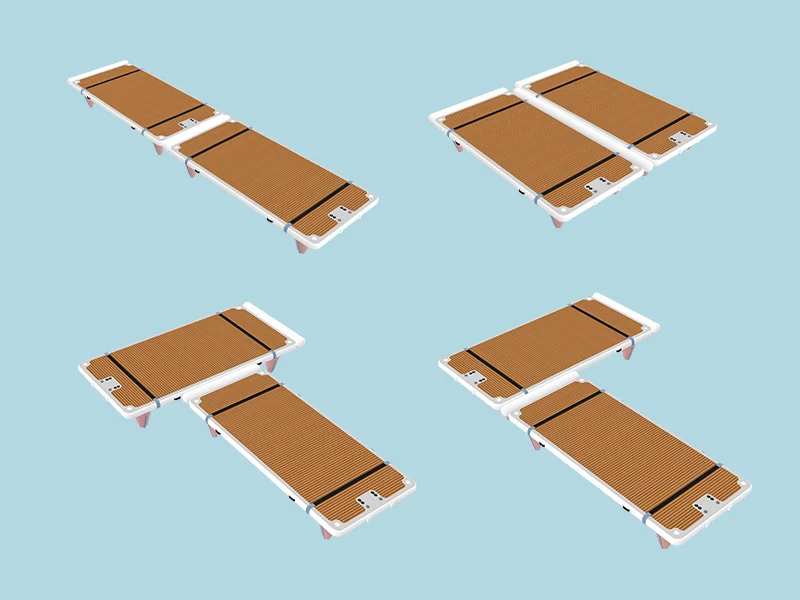 Modular floating platform enclosure custom set